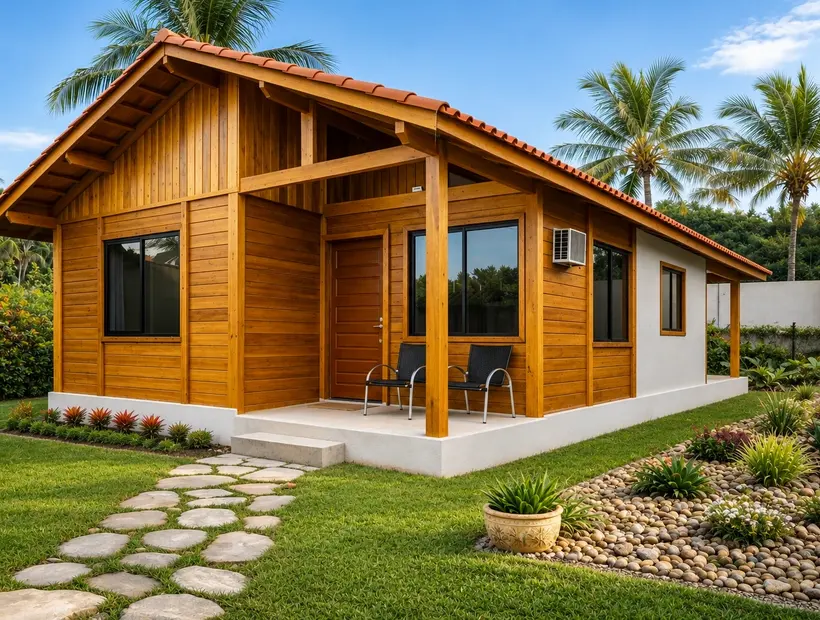 Casa de madeira para final de semana: praticidade sem abrir mão do conforto